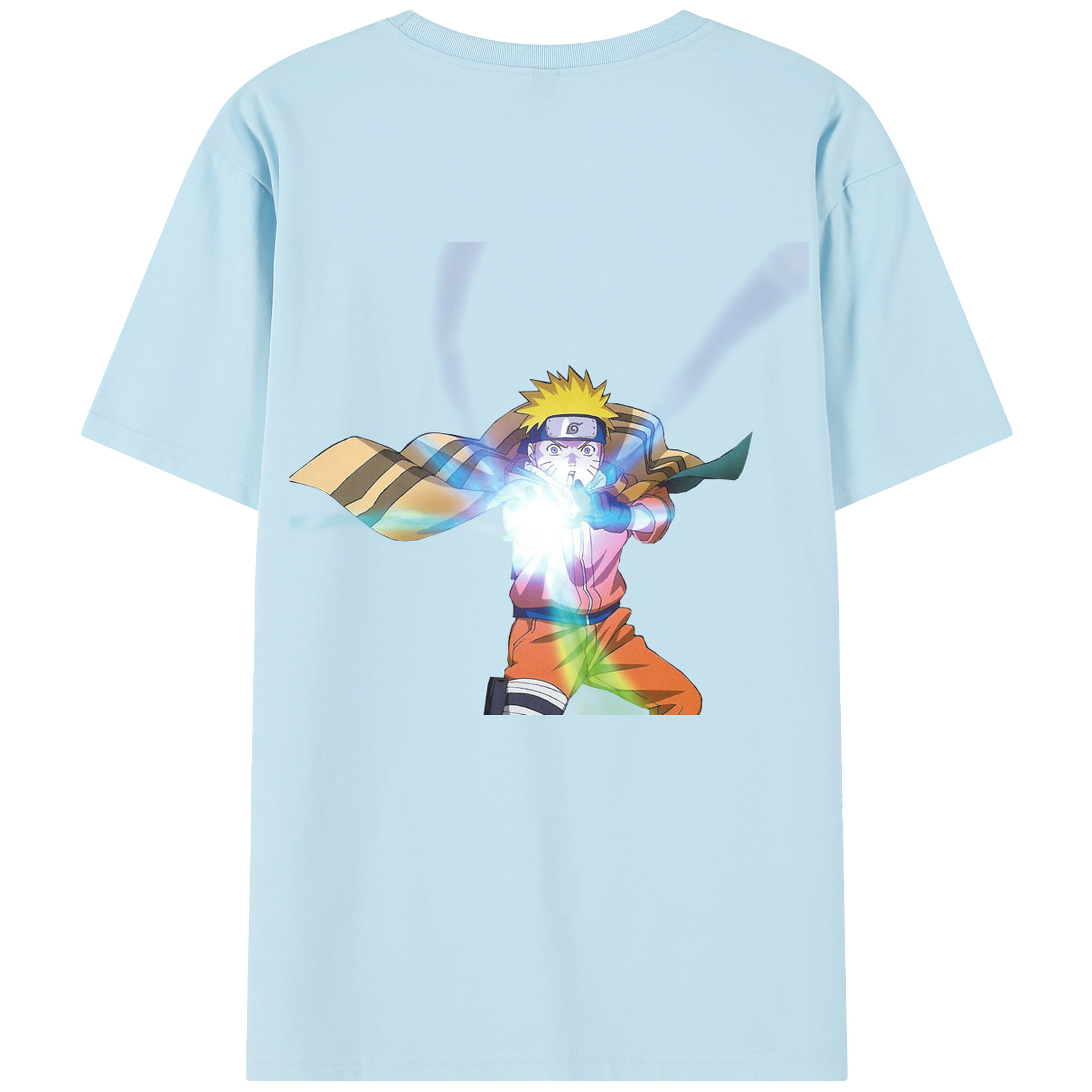 （画像用） NARUTO -ナルト- うずまき ナルト Uzumaki Naruto 綿100％半袖Tシャツ（背面プリント）